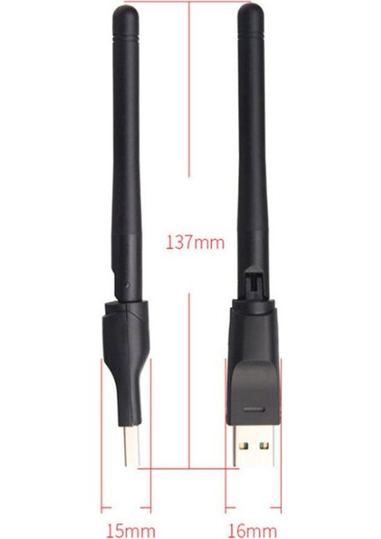 2x MT7601 Çip 150 Mbps USB Wifi Anten 2 4 Ghz Kablosuz Ağ Adaptörü Uydu Alıcısı Için Dönebilen Usb2 0 (Yurt Dışından) fırsatları