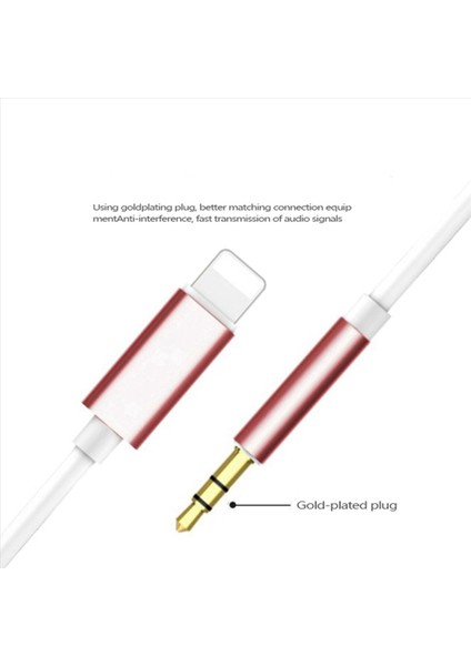 Iphone5 ve Üst Modeller ve Ipad-Rose Altın Için 3 5 mm Aux Kablosuna Kadar Araba Elması Için iPhone Aux Aux Cord Aux Aux Kablosu (Yurt Dışından) modelleri