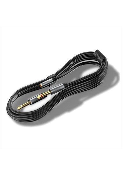 3 5 mm Ila Çift 6 5mm Kablo Adaptörü Erkek Mono 6 5 Jaktan Stereo - Mikser Amplifikatörü Için Ses Kablosu DVD 6 35MM Adaptör B (Yurt Dışından)