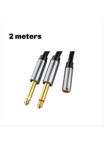 3 5 mm Ila Çift 6 5mm Kablo Adaptörü Erkek Mono 6 5 Jaktan Stereo - Mikser Amplifikatörü Için Ses Kablosu DVD 6 35MM Adaptör B (Yurt Dışından) indirimleri