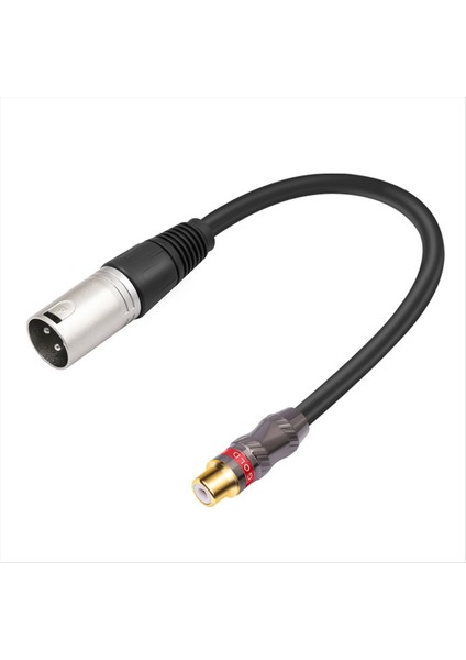 30CM Rca Dişi - 3pin Xlr Erkek Dönüştürücü Kablosu Korumalı Dönüştürücü Ses Adaptörü Yama Kablosu (Yurt Dışından)