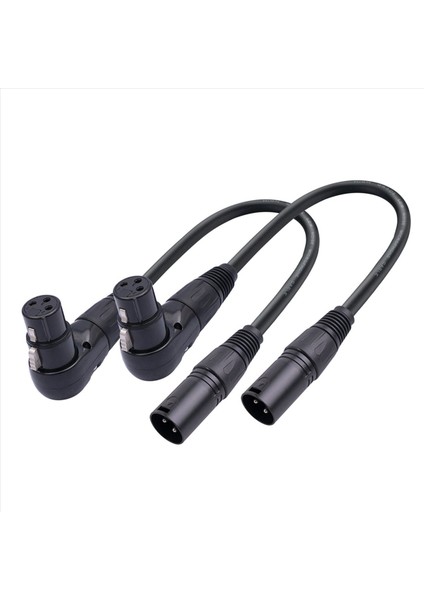 4pcs 3 Pin Xlr Dik Açı Erkek Ila Kadın Fiş Mikrofon Ses Kablosu 90 Derece Xlr Dişi Ila Düz Xlr Erkek Kablosu (Yurt Dışından) fiyatları