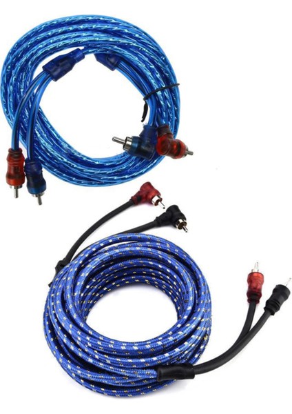 2 Pcs 5m 2 Rca - 2 Rca Tapa Araç Stereo Ses Kablosu 1 Pcs Amplifikatör Örgülü Alet ve 1 Pcs Bakır Kablo Sistemi Amplifikatörü Örgülü (Yurt Dışından) fiyatları