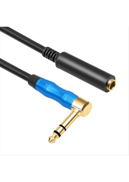 Sağ Açı 6 35MM Trs Stereo Erkek - Kadın Ses Kablosu Amplifikatörler Için Gitar Uzatma Kablosu Kablosu Kulaklık 30CM (Yurt Dışından) fiyatları