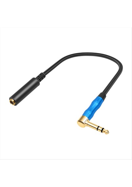Sağ Açı 6 35MM Trs Stereo Erkek - Kadın Ses Kablosu Amplifikatörler Için Gitar Uzatma Kablosu Kablosu Kulaklık 30CM (Yurt Dışından) modelleri
