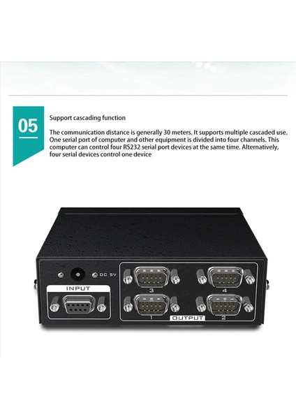 2x MT-RS104 Aktif Seri RS232 Ayrıştırıcı 1 Ila 4 RS232 Bi-Yönetici Anahtarlayıcı Sıçırtı 4 Ila 1 Power Adaptör-Abd Fişi ile (Yurt Dışından) modelleri