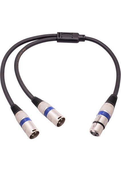 3 Pin Xlr Dişi Ila Çift Xlr Erkek Y Ayırıcı Kablosu Xlr Ayırıcı Kablosu Mikrofon Ayırıcı Kablosu Ses Adaptörü 50CM B (Yurt Dışından) fırsatları