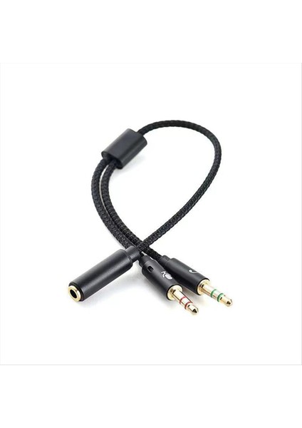 3 5mm Kulaklık Splitter Adaptörü (Mikrofon + Ses) Erkek Kadın Stereo Jak Y Hattı Akıllı Telefon Için Mp3 Mp4 Oynatıcı (Yurt Dışından) modelleri