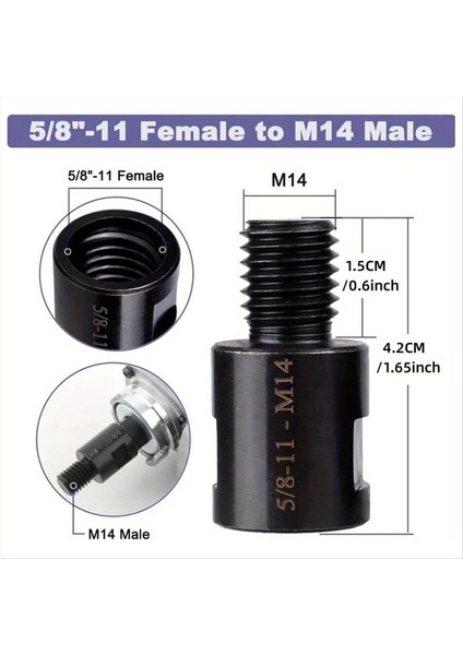2 Adet Metal Konu Adaptör Seti 5/8 &quot -11 Dişi - M14/M10 Erkek Döner Parlatıcılar ve Aksesuarları Için (Yurt Dışından) indirimleri