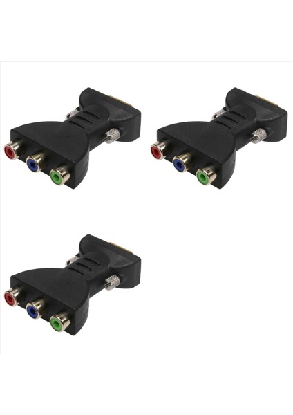 3x 3 Rca Rgb Dişi - Hd 15-Pin VGA Stili Komponent Video Jak Adaptörü Dönüştürücü (Yurt Dışından)