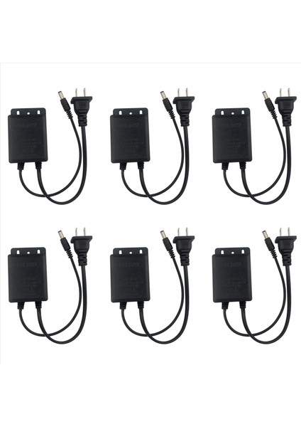 6x 12V 2A Su Geçirmez Güç Gözetleme Kamerası Yağmur Geçirmez Güç Adaptörü Işık Şeridi Kaynağı Abd Tak Siyah (Yurt Dışından)