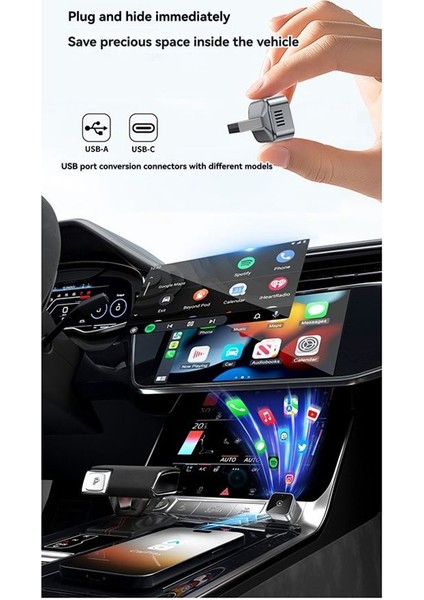 2 In1 Kablosuz Carplay Android Otomatik Araç Adaptörü Wifi ve Bluetooth Akıllı Aı Kutusu Gösterildiği Gibi Kablosuz Carplay&#39 E Kablolu Carplay (Yurt Dışından) fırsatları