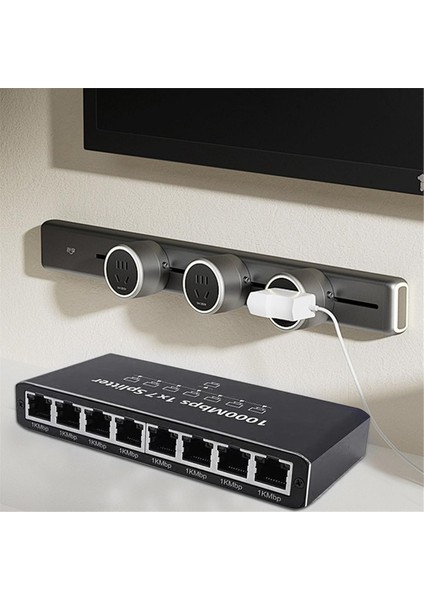 Gigabit RJ45 Splitter Ethernet Uzatma Adaptörü 1000 Mbps Ağ Konektörü Pc Dizüstü Kutusu Yönlendirici 1 Ila 3 (Yurt Dışından) fiyatları