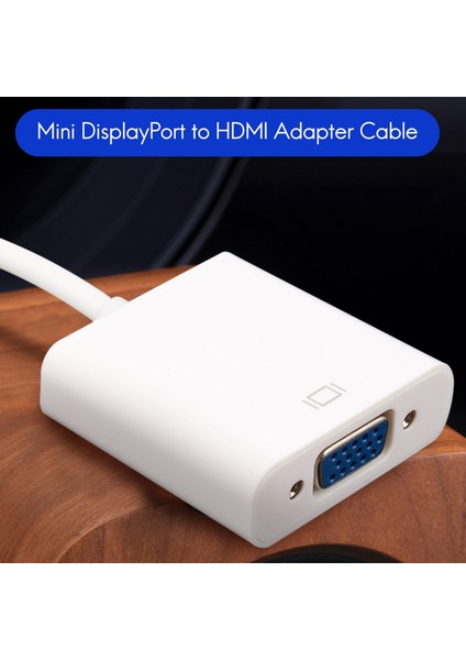 MacBook Air Pro iMac Mac Mini Thunderbolt Mini Displayport Ekran Port Mini Dp&#39 Den VGA Kablo Adaptörü 1080P (Beyaz) (Yurt Dışından) fiyatları
