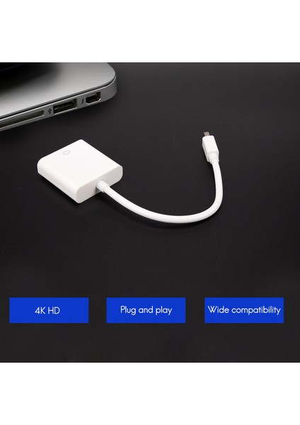 MacBook Air Pro iMac Mac Mini Thunderbolt Mini Displayport Ekran Port Mini Dp&#39 Den VGA Kablo Adaptörü 1080P (Beyaz) (Yurt Dışından) fırsatları