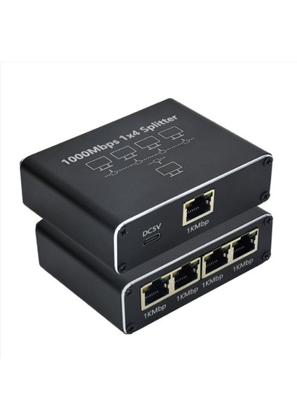 5 Port Gigabit Ethernet Switch USB Güç Kablosu 1000MBPS Ethernet Splitter 1 Ila 4 Out Cat 5/5e/6/7/8 Için (Yurt Dışından)