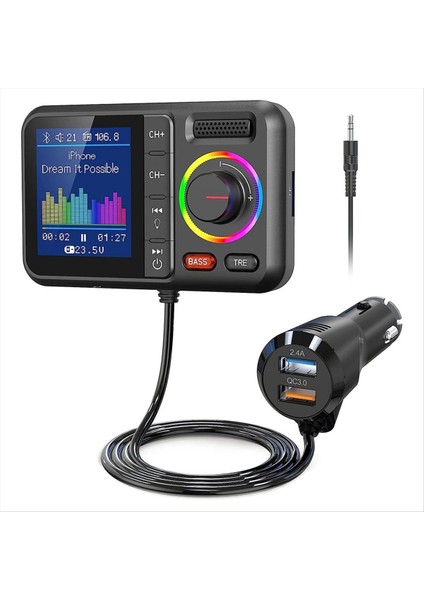 LED Dijital Ekran Bluetooth 5 0 Verici Adaptör 3 5mm Aux Mp3 Pansiyonu Hifi Ses Adaptörü Pc Tv Arabası Ev Hoparlörü (Yurt Dışından)