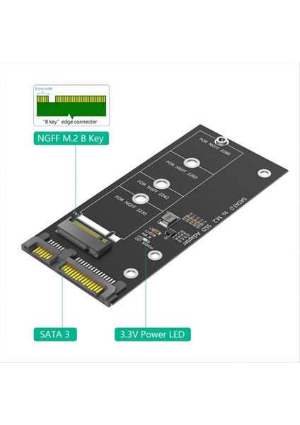 M 2 Ngff - Sata Adaptör Kartı B Anahtarı/b&amp M Anahtar SSD Ngff M 2 2280 2260 2242 2230 SSD (M 2 Nvme Için Değil) (Yurt Dışından) modelleri