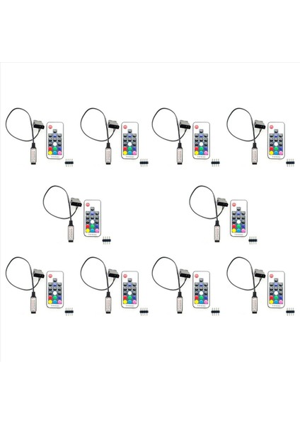 10X Bilgisayar Fan Aydınlatma Efekt Kontrolörü 5V 3 PIMLI/12V 4 Pimli Rgb Fan Ekipmanı Tel Kontrolü/uzaktan Kontrolör (Yurt Dışından)