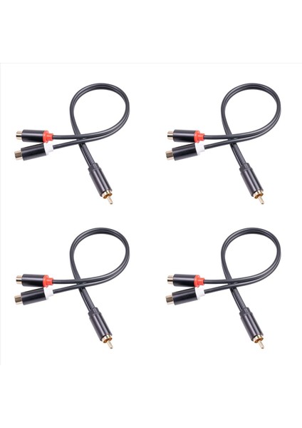 4x Rca Erkek Kablosu - 2rca Dişi Ses Kablosu 2 Rca Erkek Ayırıcı Aux Kablosu Tv Pc DVD Hoparlör Amplifikatörleri Subwoofer (Yurt Dışından)