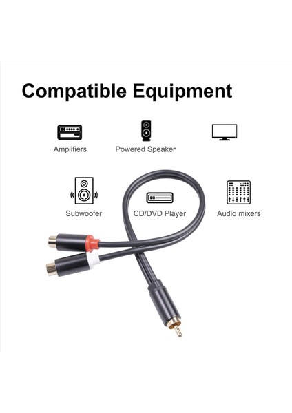 4x Rca Erkek Kablosu - 2rca Dişi Ses Kablosu 2 Rca Erkek Ayırıcı Aux Kablosu Tv Pc DVD Hoparlör Amplifikatörleri Subwoofer (Yurt Dışından) modelleri