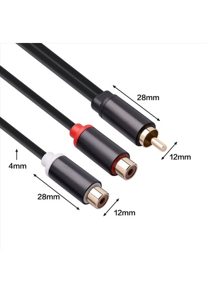4x Rca Erkek Kablosu - 2rca Dişi Ses Kablosu 2 Rca Erkek Ayırıcı Aux Kablosu Tv Pc DVD Hoparlör Amplifikatörleri Subwoofer (Yurt Dışından) fırsatları