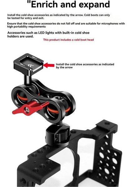 20MM Top Kafa Adaptörü Dağı Soğuk Ayakkabı Ballhead Dslr Kamera Monitörü Işık Tutucu ve Telefon Standı (Yurt Dışından) fiyatları