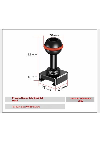 20MM Top Kafa Adaptörü Dağı Soğuk Ayakkabı Ballhead Dslr Kamera Monitörü Işık Tutucu ve Telefon Standı (Yurt Dışından) fırsatları