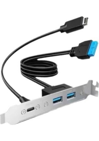 20 Gbps Usb3 2 GEN2X2 Ön Panel Adaptörü Usb-C ve Usb&#39 Den Usb3&#39 E 2 Type-E Key-A 20PIN ve 19PIN USB Konektörleri (Yurt Dışından)