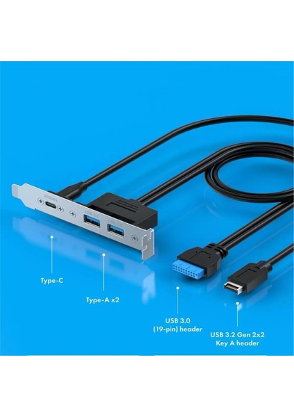 20 Gbps Usb3 2 GEN2X2 Ön Panel Adaptörü Usb-C ve Usb&#39 Den Usb3&#39 E 2 Type-E Key-A 20PIN ve 19PIN USB Konektörleri (Yurt Dışından) fiyatları
