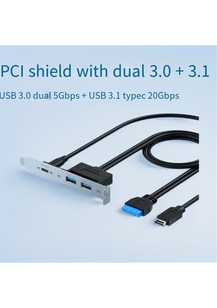 20 Gbps Usb3 2 GEN2X2 Ön Panel Adaptörü Usb-C ve Usb&#39 Den Usb3&#39 E 2 Type-E Key-A 20PIN ve 19PIN USB Konektörleri (Yurt Dışından) modelleri