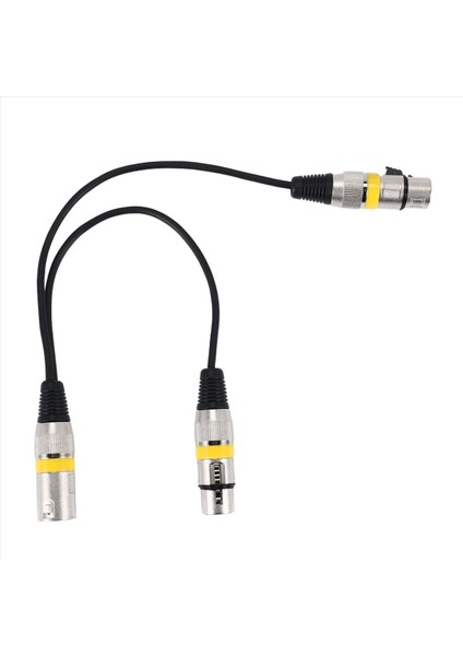 30CM 3pin Xlr Erkek - 2 Xlr Dişi Ses Uzatma Kablosu Y Mikrofon Kayıt Cihazı Için Ayırıcı Dj Kablosu (Yurt Dışından)