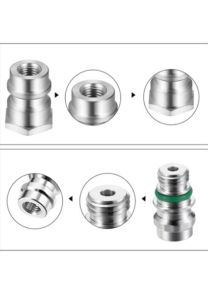 8 Adet VA-LH11 A/c R-12&#39 Den R-134A&#39 Ya Güçlendirme Dönüşüm Adaptörü Bağlantısı 1/4 Sae Konu Düşük Yüksek Taraf Dönüşümü (Yurt Dışından) modelleri