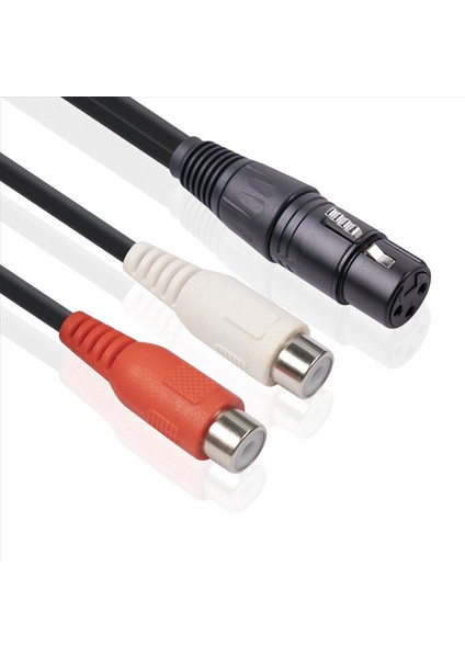 2x Xlr - Çift Rca Kablosu Xlr - Rca Y Ayırıcı Kablosu 3 Pin Xlr Dişi - 2rca Dişi Amplifikatör Karıştırma Fişi Av Kablosu 0 2m (Yurt Dışından) fırsatları