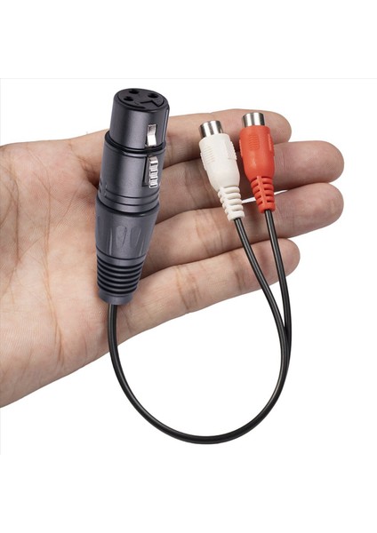 2x Xlr - Çift Rca Kablosu Xlr - Rca Y Ayırıcı Kablosu 3 Pin Xlr Dişi - 2rca Dişi Amplifikatör Karıştırma Fişi Av Kablosu 0 2m (Yurt Dışından) indirimleri