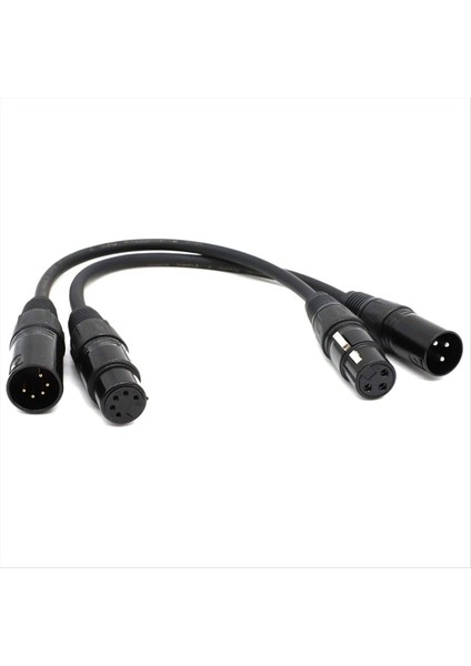 Xlr Erkek 3 Pin To Xlr Kadın 5 Pin ve Xlr Dişi 3 Pin - Xlr Erkek 5 Pin Ses Kablosu Mikrofon Dmx Aşama Işığı Için (Yurt Dışından)