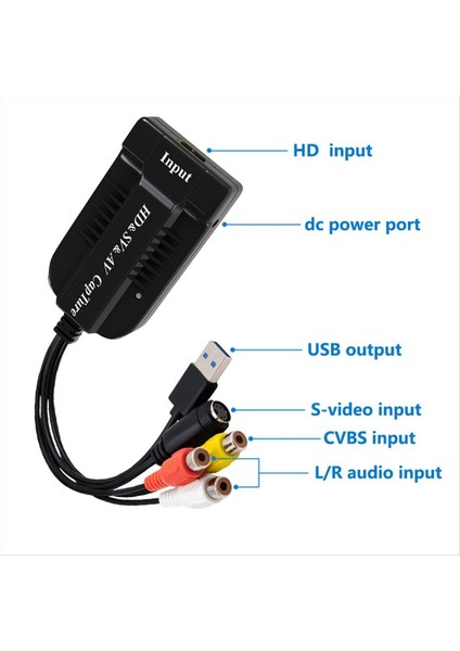 USB Video Yakalama Kartı Vhs/hd/hı8/dvd Dijital Dönüştürücü Hd/rca/s-Video-Usb2 0 Sesli Video Kayıt Yakalama Cihazı (Yurt Dışından) fiyatları