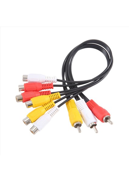 Yeni 3 Rca Erkek Kriko - 6 Rca Dişi Fiş Ayırıcı Sesli Video Av Adaptör Kablosu (Yurt Dışından)