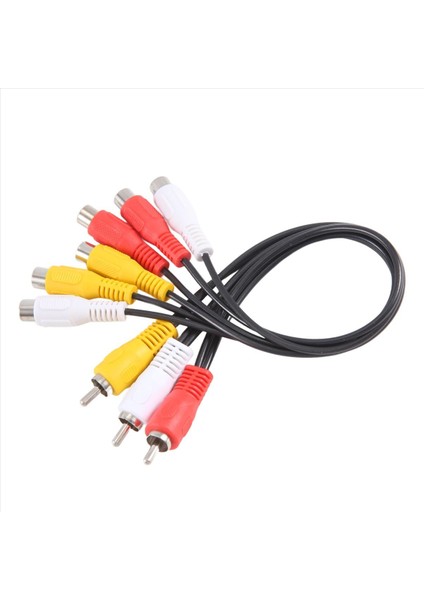 Yeni 3 Rca Erkek Kriko - 6 Rca Dişi Fiş Ayırıcı Sesli Video Av Adaptör Kablosu (Yurt Dışından) fiyatları