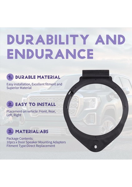 10 Adet 6 5 &quot Araba Kapı Ses Hoparlör Korna Yıkama Montaj Adaptörleri Parantez Plakalar Ara Halkası Gmc Chevy Buick Için (Yurt Dışından) indirimleri