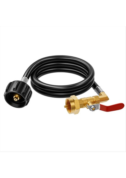 1 Lb Tanklar Için Propan Dolum Adaptörü 3 5 Ft Emniyet Kapatma Valfli Propan Tankı Dolum Adaptörü Hortumu (Yurt Dışından)