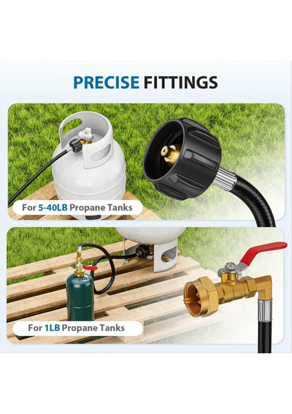 1 Lb Tanklar Için Propan Dolum Adaptörü 3 5 Ft Emniyet Kapatma Valfli Propan Tankı Dolum Adaptörü Hortumu (Yurt Dışından) fiyatları