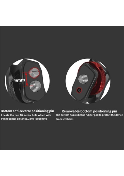 Montaj Adaptörü Dslr Kamera Kafesi 1/4 Montaj Deliği ile Ttl Flaş LED Işık Dv Dslr Rig Uzatma Çubuğu Soğuk Ayakkabı Siyah (Yurt Dışından) modelleri