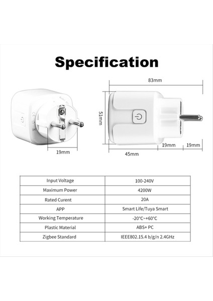 Tuka Wifi Akıllı Fiş 20A Eu Smart Socket Power Monitor Zamanlama Alexa Home Yandex Için Akıllı Yaşam Desteği (Yurt Dışından) fırsatları