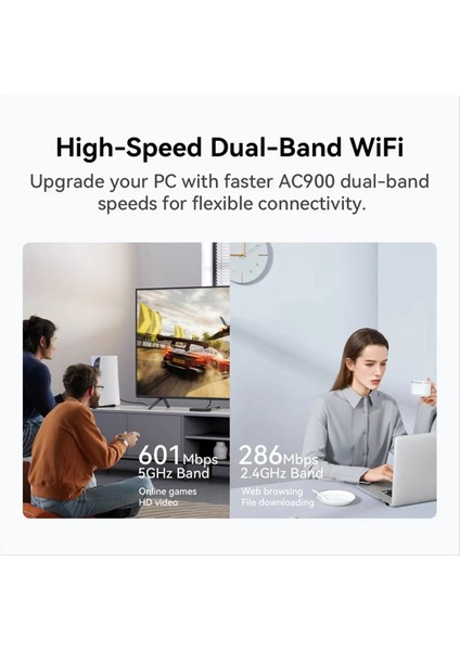 2 In 1 Wıfı6 AX900 USB Bluetooth 5 4 Kablosuz Wifi Adaptörü Çift Bant 2 4g + 5 Ghz 900 Mbps Ağ Kartı WIN10/11 Için (Yurt Dışından) fırsatları