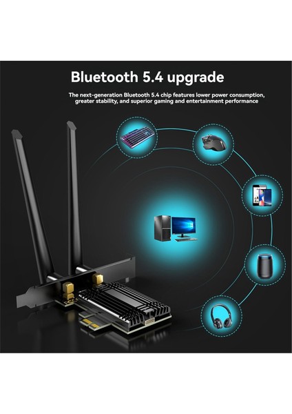 BE200 Wifi 7 Kablosuz Wifi Kart Adaptörü 8774 Mbps 2 4 Ghz/5 Ghz/6 Ghz Tri-Band Bluetooth 5 4 Pcı-E Ağ Kartı WIN11 Için (Yurt Dışından) indirimleri