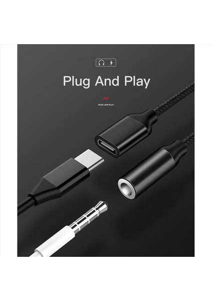 2x Tip C Ila 3 5mm Şarj Ses Adaptörü 2 Arada 1 USB C Splitter Kulaklık Aux Audio Kablosu Huawei Akıllı Telefon Ayrıcı (Yurt Dışından) fırsatları