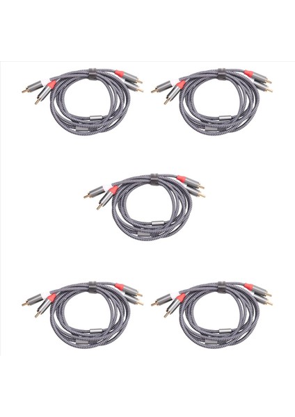 5x Rca Stereo Kablo [6ft/1 8m Çift Korumalı Altın Kaplama] 2rca Erkek Ila 2rca Erkek Stereo Ses Kablosu Ev Sineması Için (Yurt Dışından)