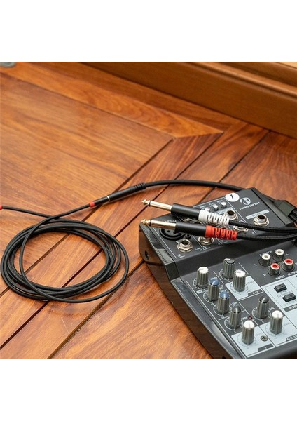 3 5 mm - Çift 6 5mm Adaptör 3 5 mm Audio Aux Kablosu Çift 6 35 1/4 Inç Mono - Stereo 1/8 Inç 3 5mm Aux Kablosu (Yurt Dışından) indirimleri