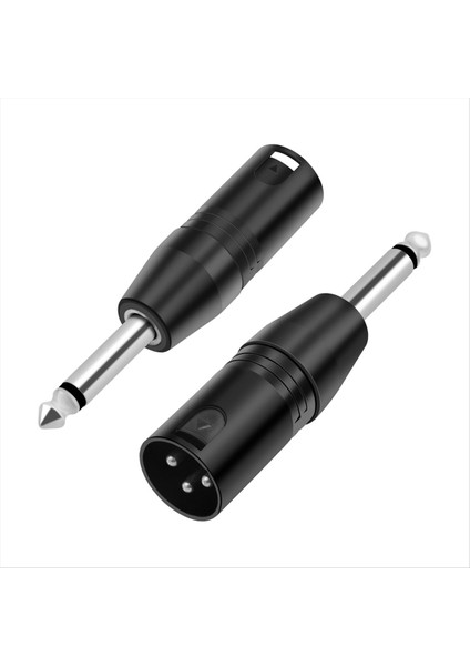 6 35MM Mono Erkek - Xlr 3 Pin Erkek Audio Fiş Dönüştürücü Adaptör Bağdaştırıcı Konektörü Kulaklık Mikrofon Amplifikatörü (Yurt Dışından)